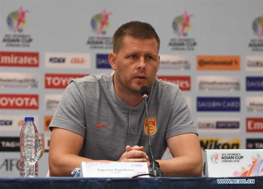 (SP)JORDAN-AMMAN-FOOTBALL-WOMEN'S ASIAN CUP-PRESS CONFERENCE