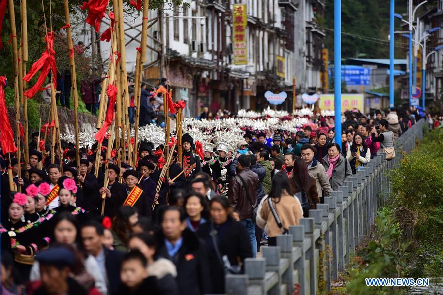 #CHINA-GUIZHOU-MIAO ETHNIC GROUP-NEW YEAR-CELEBRATION (CN)&nbsp;