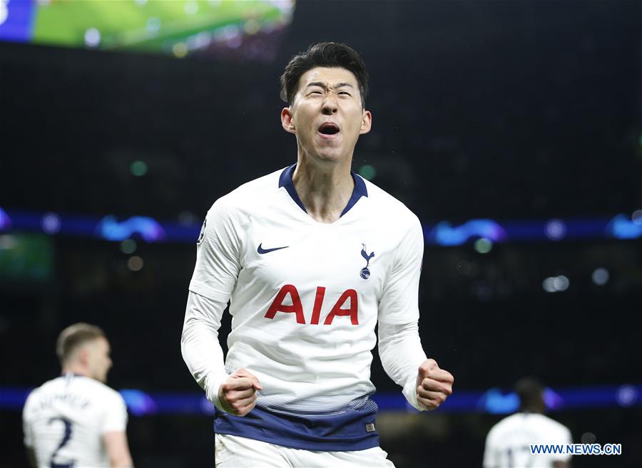 (SP)BRITAIN-LONDON-FOOTBALL-CHAMPIONS LEAGUE-QUARTERFINAL-TOT HOTSPUR VS MAN CITY