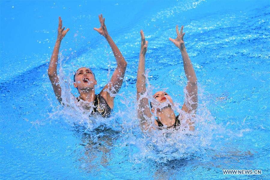 (SP)SOUTH KOREA-GWANGJU-FINA WORLD CHAMPIONSHIPS-ARTISTIC SWIMMING-WOMEN'S DUET TECHNICAL