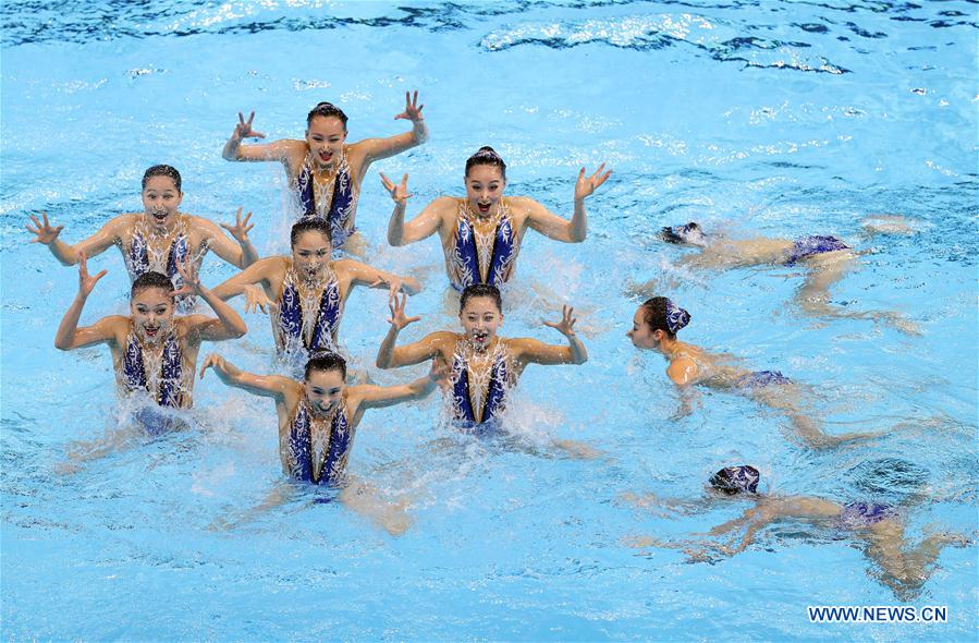 (SP)SOUTH KOREA-GWANGJU-FINA WORLD CHAMPIONSHIPS-ARTISTIC SWIMMING-WOMEN'S TEAM FREE COMBINATION