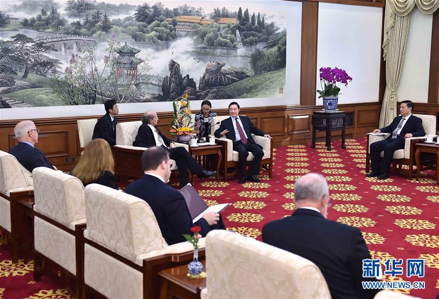 （XHDW）劉奇葆會(huì)見美國(guó)智庫專家