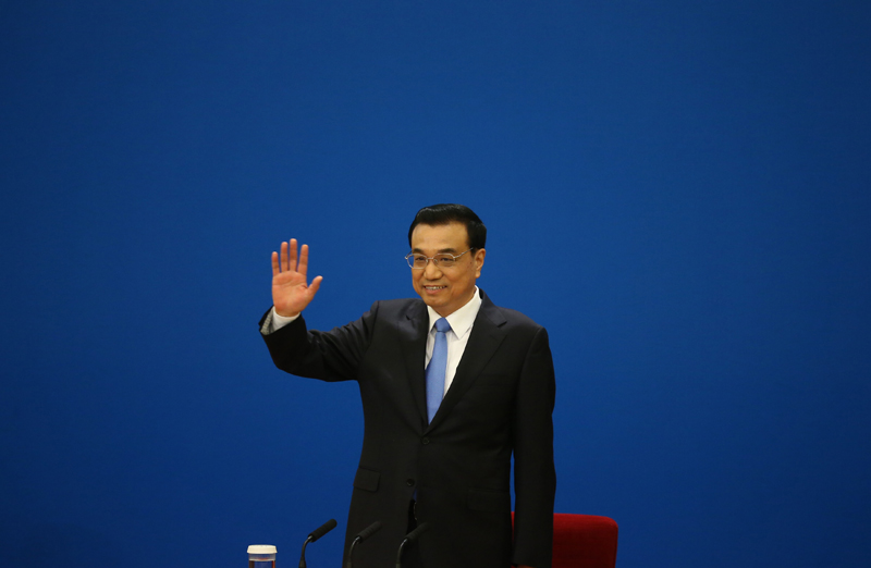 3月15日，國(guó)務(wù)院總理李克強(qiáng)在北京人民大會(huì)堂與中外記者見面，并回答記者提問。新華社記者 陳建力 攝