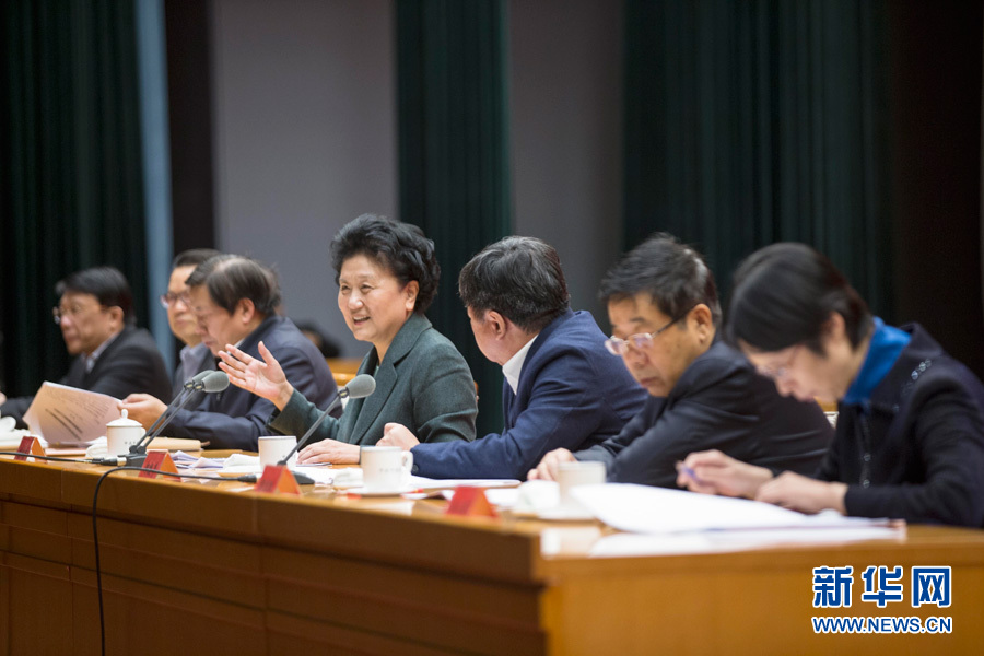 1月16日，中共中央政治局委員、國務(wù)院副總理劉延東在北京出席&ldquo;加強和改進新形勢下高校思想政治工作專題研討班&rdquo;開班式。 新華社記者崔新鈺 攝