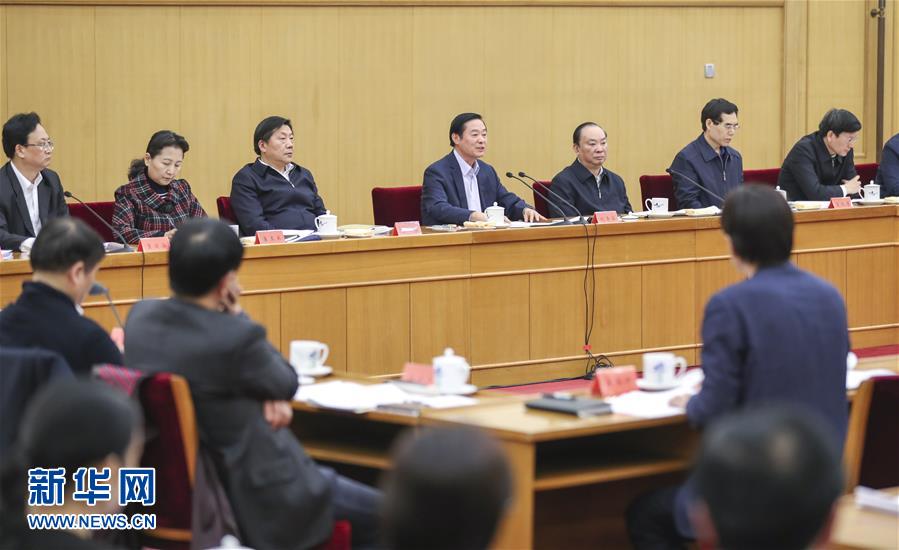 3月17日，中共中央政治局委員、中央書記處書記、中宣部部長劉奇葆在北京出席中華優(yōu)秀傳統(tǒng)文化傳承發(fā)展工作座談會。 新華社記者丁林攝