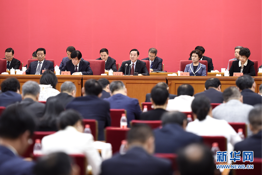 9月20日，中國電視藝術(shù)家協(xié)會第六次全國代表大會在北京召開。中共中央政治局委員、中央書記處書記、中宣部部長劉奇葆出席開幕式并講話。新華社記者 燕雁 攝