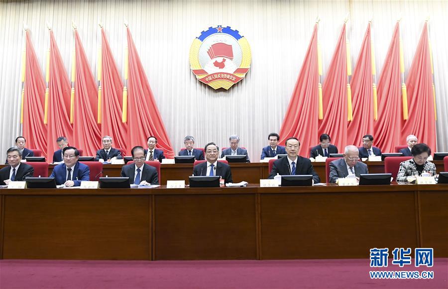 1月22日，政協(xié)第十二屆全國委員會常務(wù)委員會第二十四次會議在北京開幕。全國政協(xié)主席俞正聲出席開幕會。 新華社記者 燕雁 攝