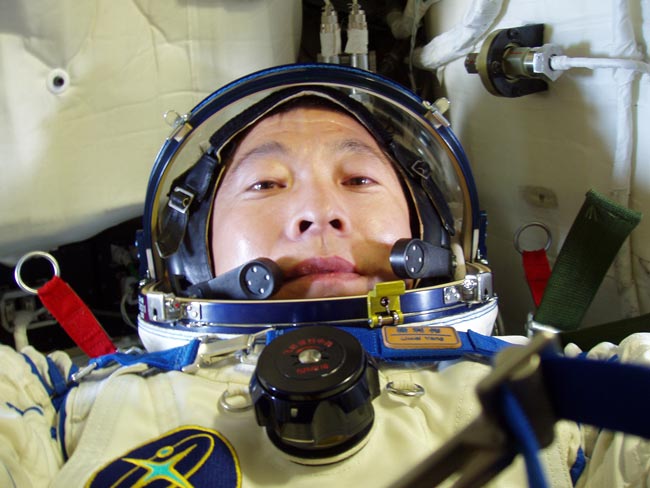 楊利偉在神舟五號上。