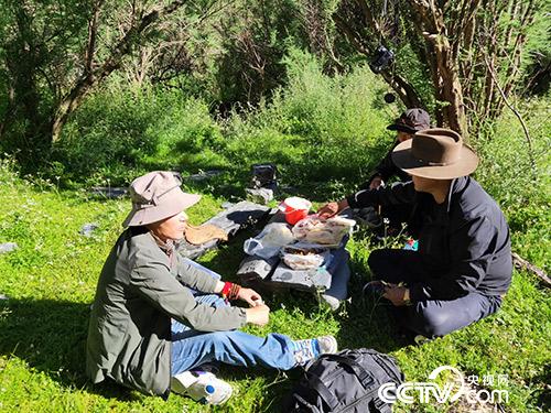 長(zhǎng)途跋涉途中休息。