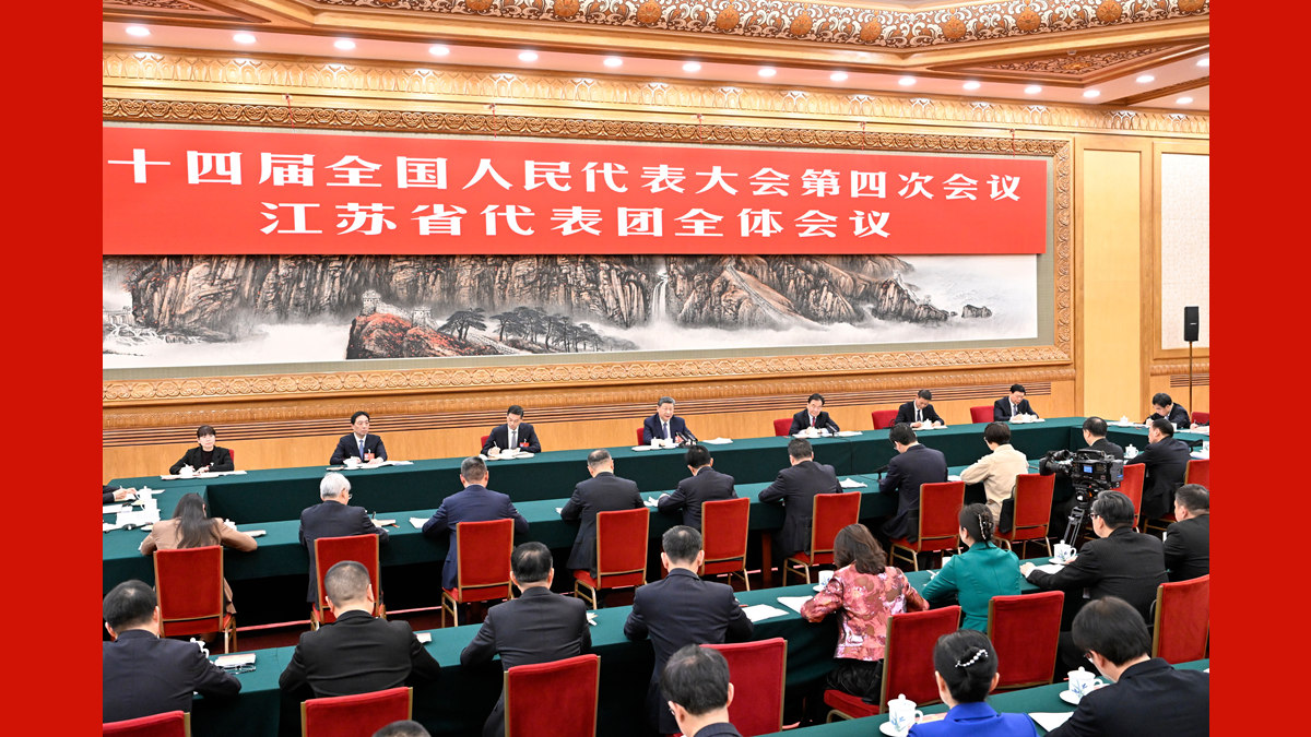 習(xí)近平參加江蘇代表團(tuán)審議