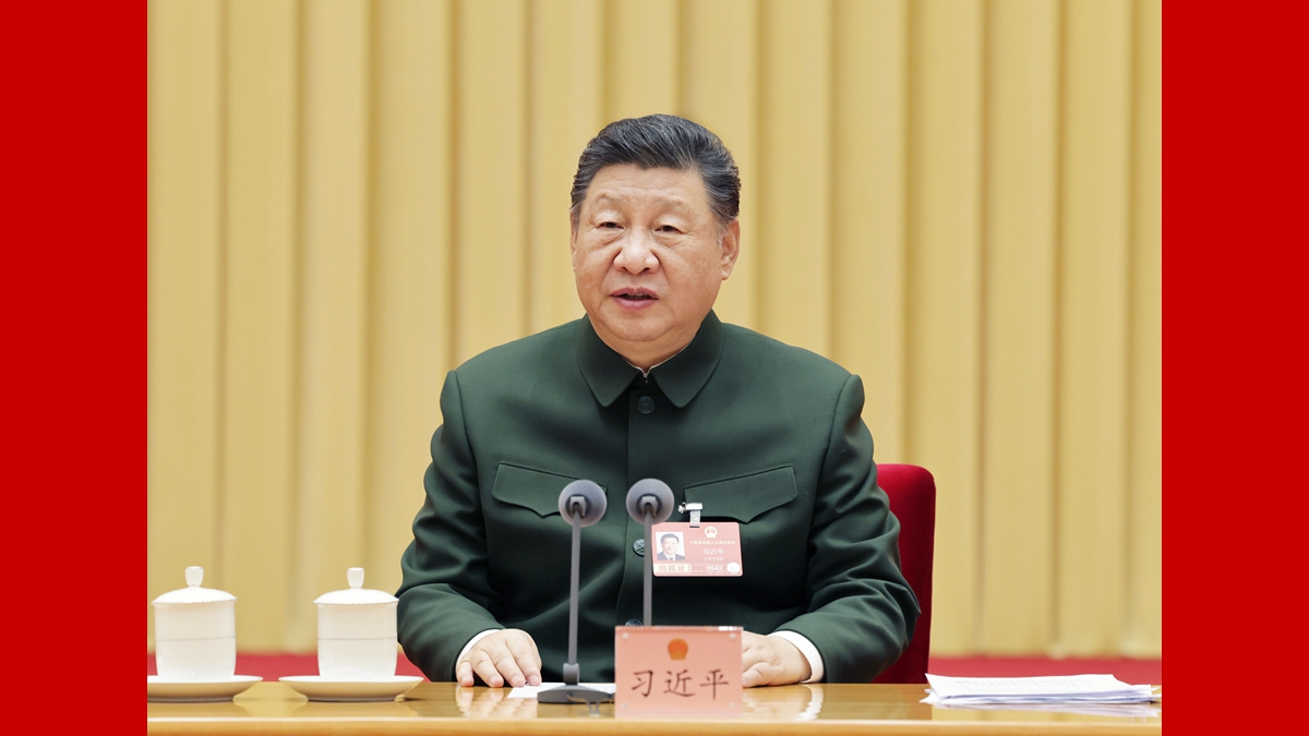 習(xí)近平出席解放軍和武警部隊(duì)代表團(tuán)全體會(huì)議