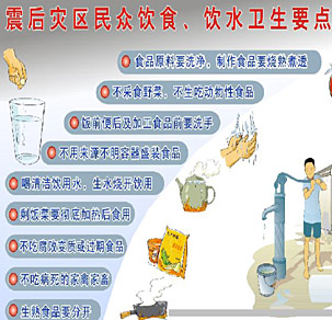 震后災(zāi)區(qū)民眾飲食、飲水衛(wèi)生要點(diǎn)