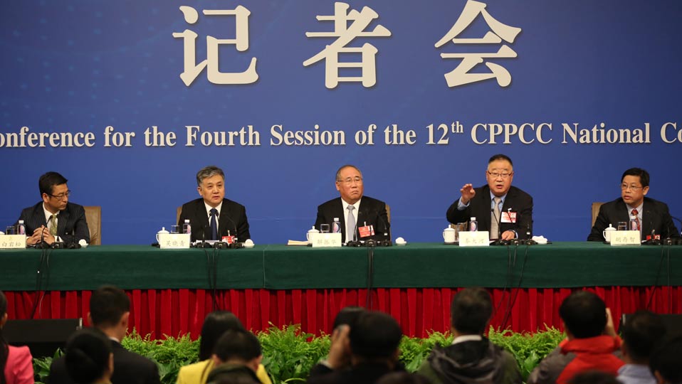 解振華、秦大河、吳曉青、胡存智、白巖松答記者問