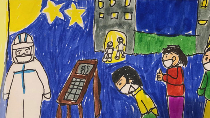 一筆一畫！童心致敬抗疫英雄