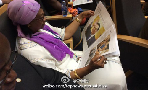 李克強即將在非盟總部發(fā)表演講，請柬&ldquo;一柬難求&rdquo;。圖片來源：&ldquo;新國際&rdquo;微博。