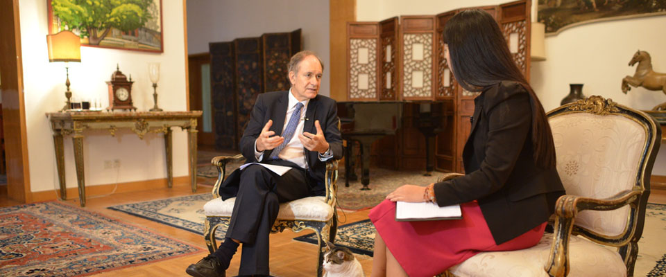 意大利駐華大使：期待中意合作更深入、更全面