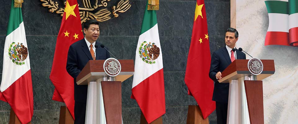 2013年6月，中墨元首共同會見記者