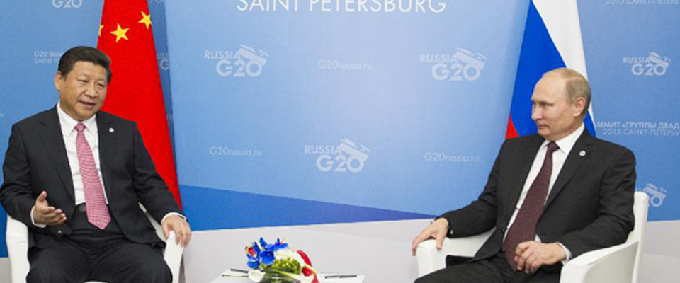 2013年9月，習(xí)近平會(huì)見俄羅斯總統(tǒng)普京